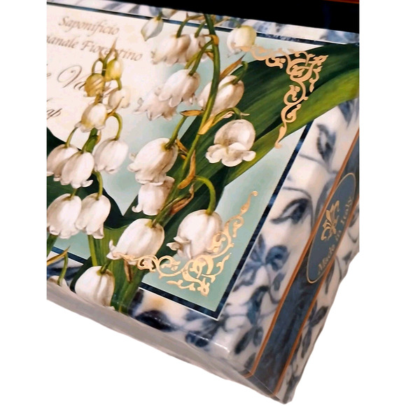2 Bars of Luxury Italian Soap LILLY OF THE VALLEY italy Luxe Spa Bath GIft Box - Picture 9 of 16
